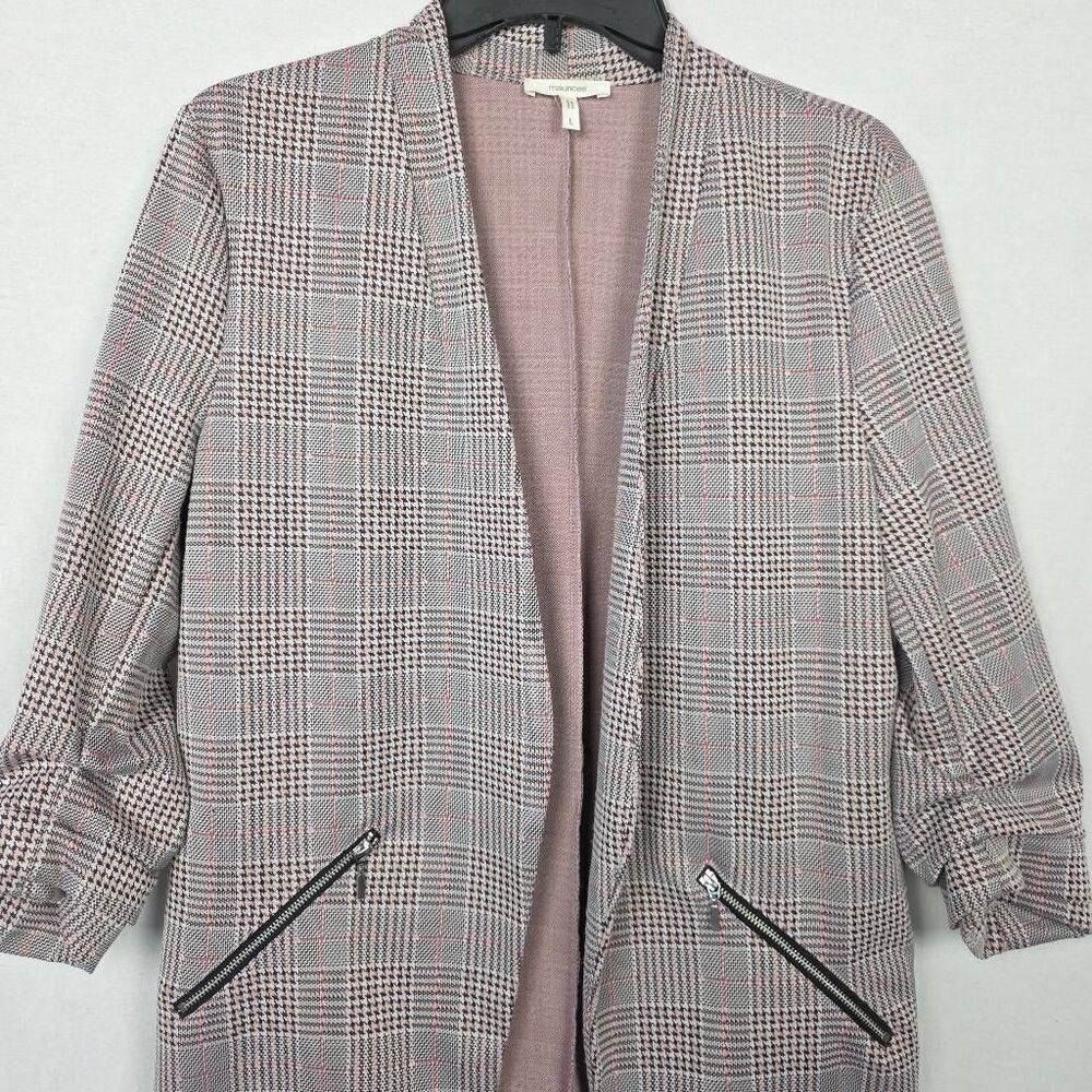 Maurices Plaid Open Blazer Jacket Women Large - Picture 4 of 9
